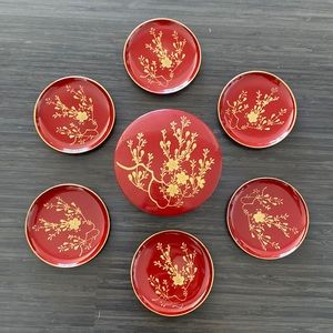 Antique Japanese Lacquer Coasters